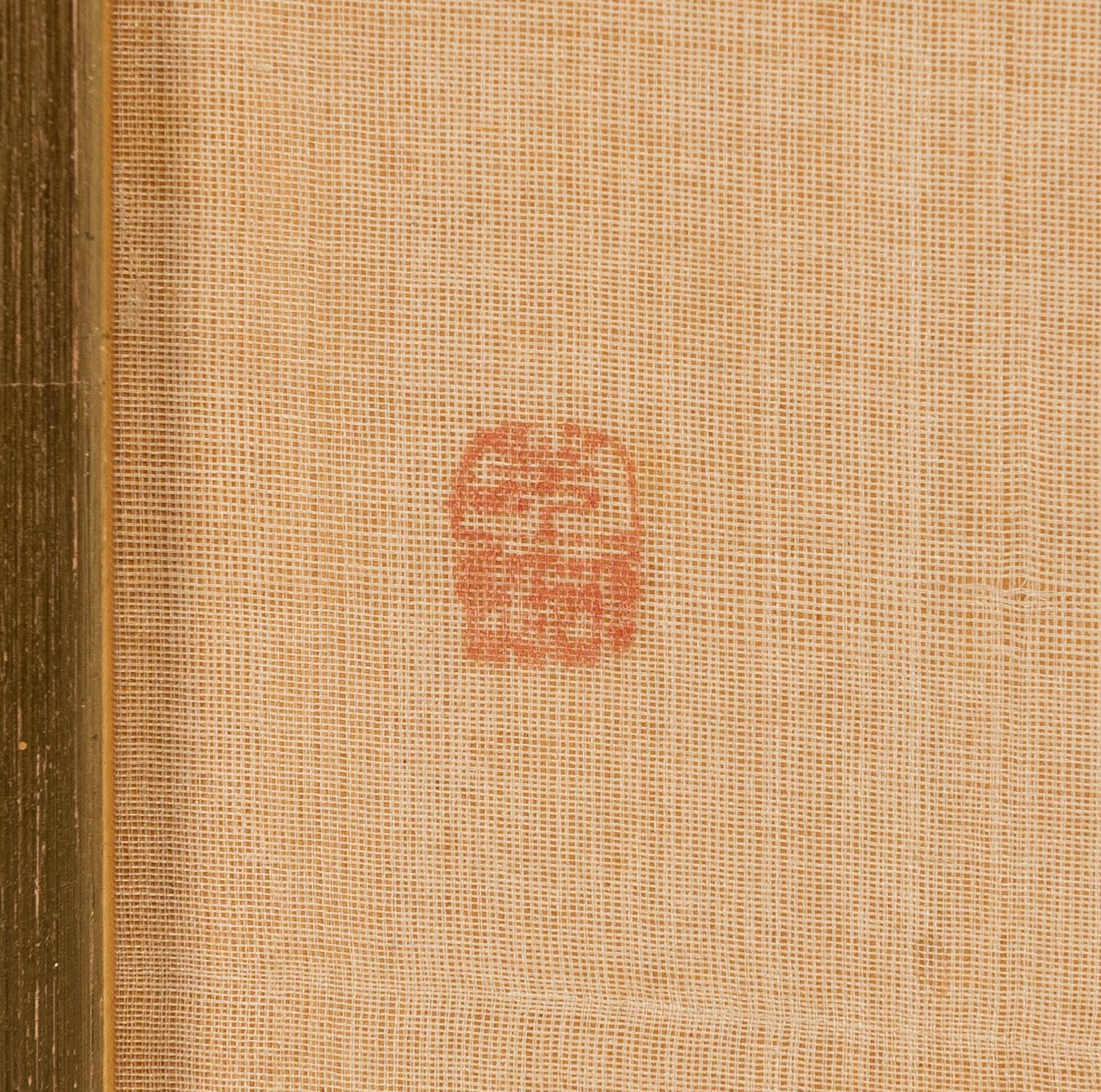 Unidentified artist, a pair of Japanese paintings featuring tattooed wrestlers, around 1900.