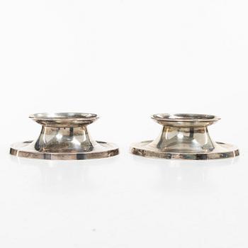 David Andersen, ljusstakar, ett par, silver, Norge, 1900-talets första hälft.