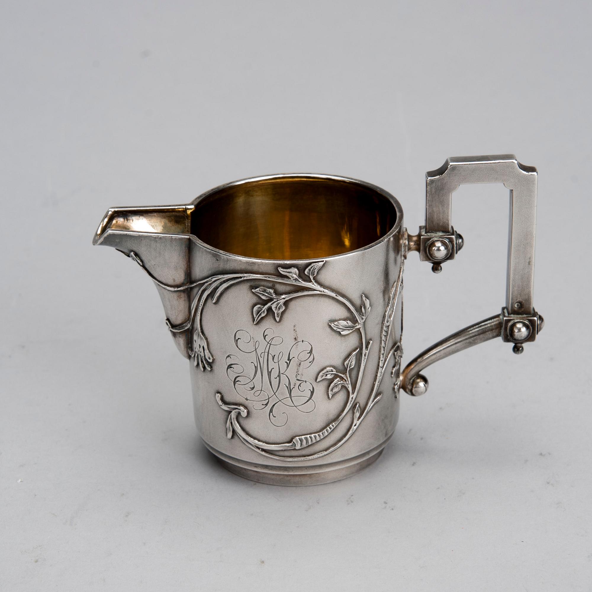 GRÄDDSNÄCKA, silver, Ryssland, sekelskiftet 1800/1900. Vikt 171,1 g.