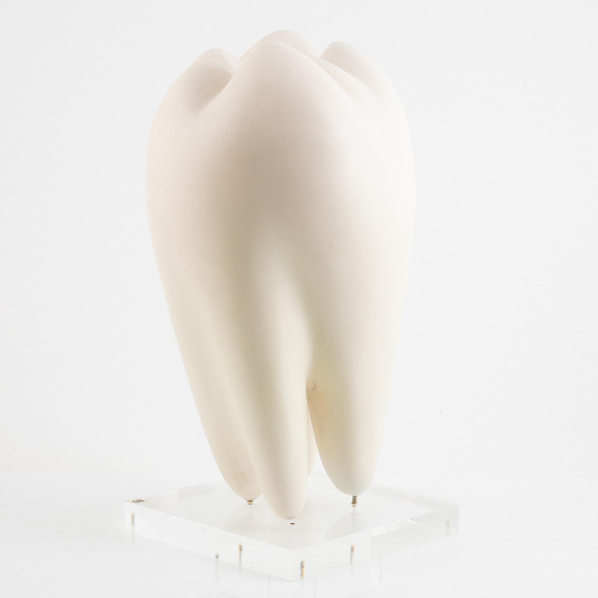 Hans Hedberg, skulptur, tand, fajans, Biot, Frankrike.