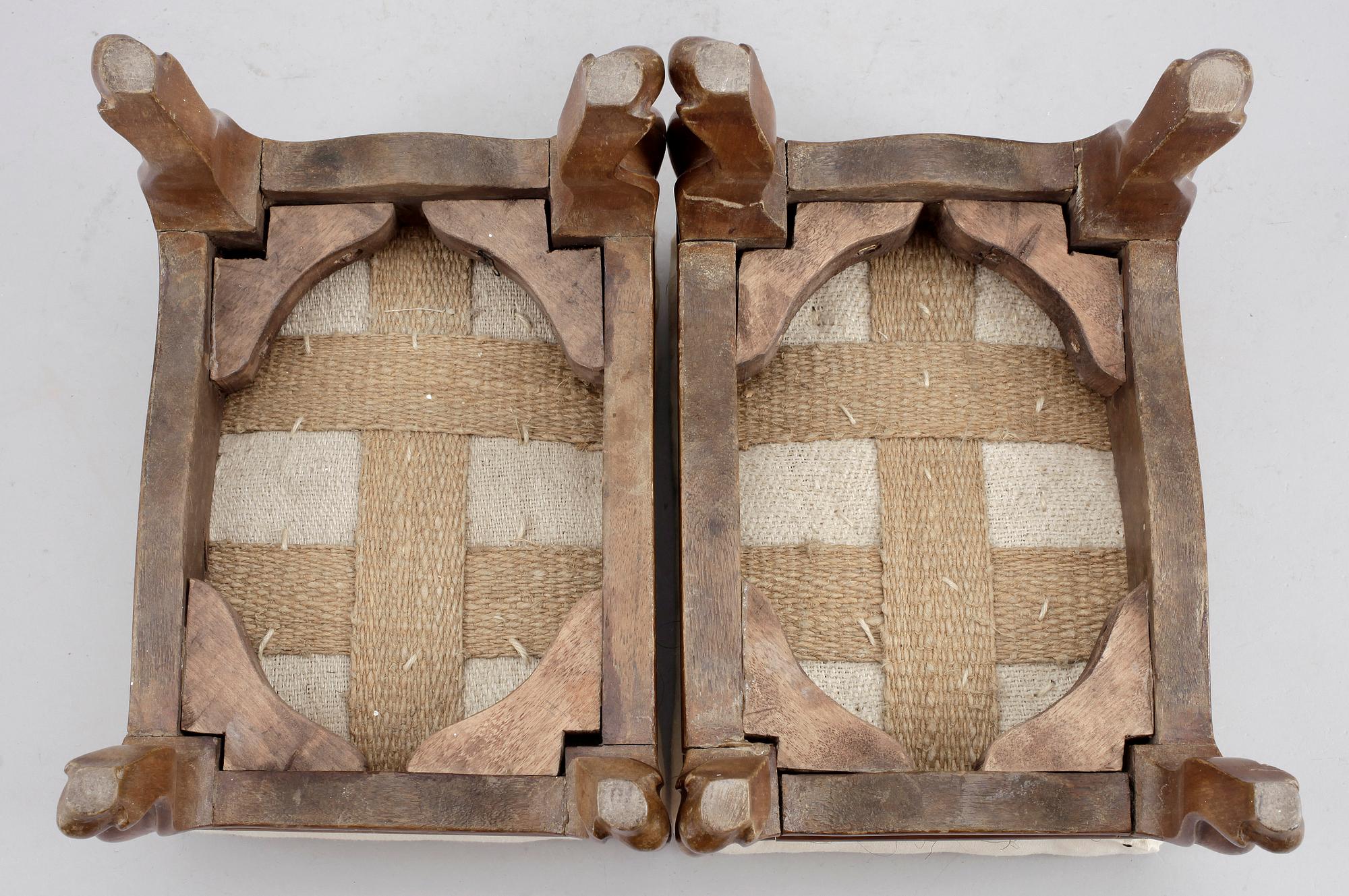 FOTPALLAR, ett par, rokokostil, trol Tyskland, 1900-talets första hälft.