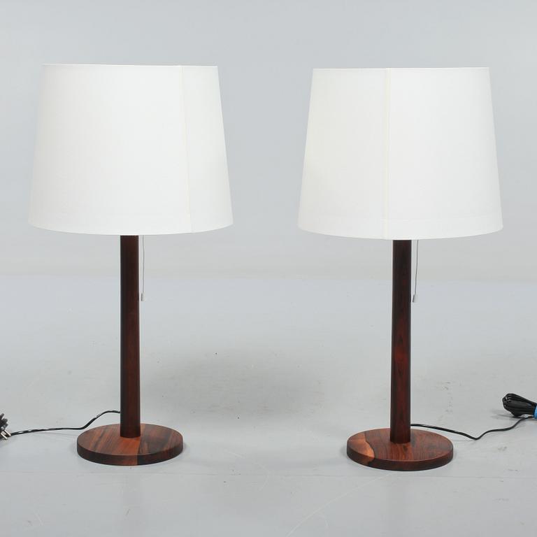 BORDSLAMPOR, ett par,  Uno och Östen Kristiansson, Luxus, 1960/70-tal.