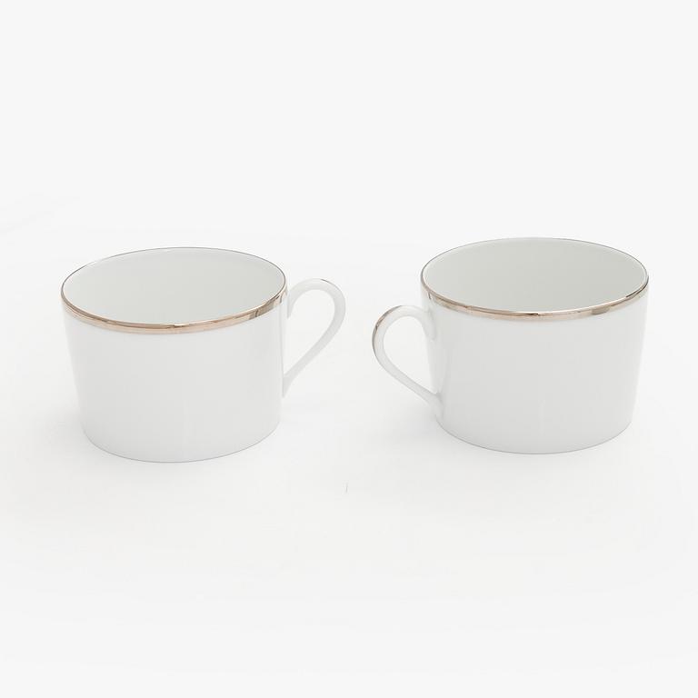 Coffee service for six persons, Haviland Orsay platine, porcelain.