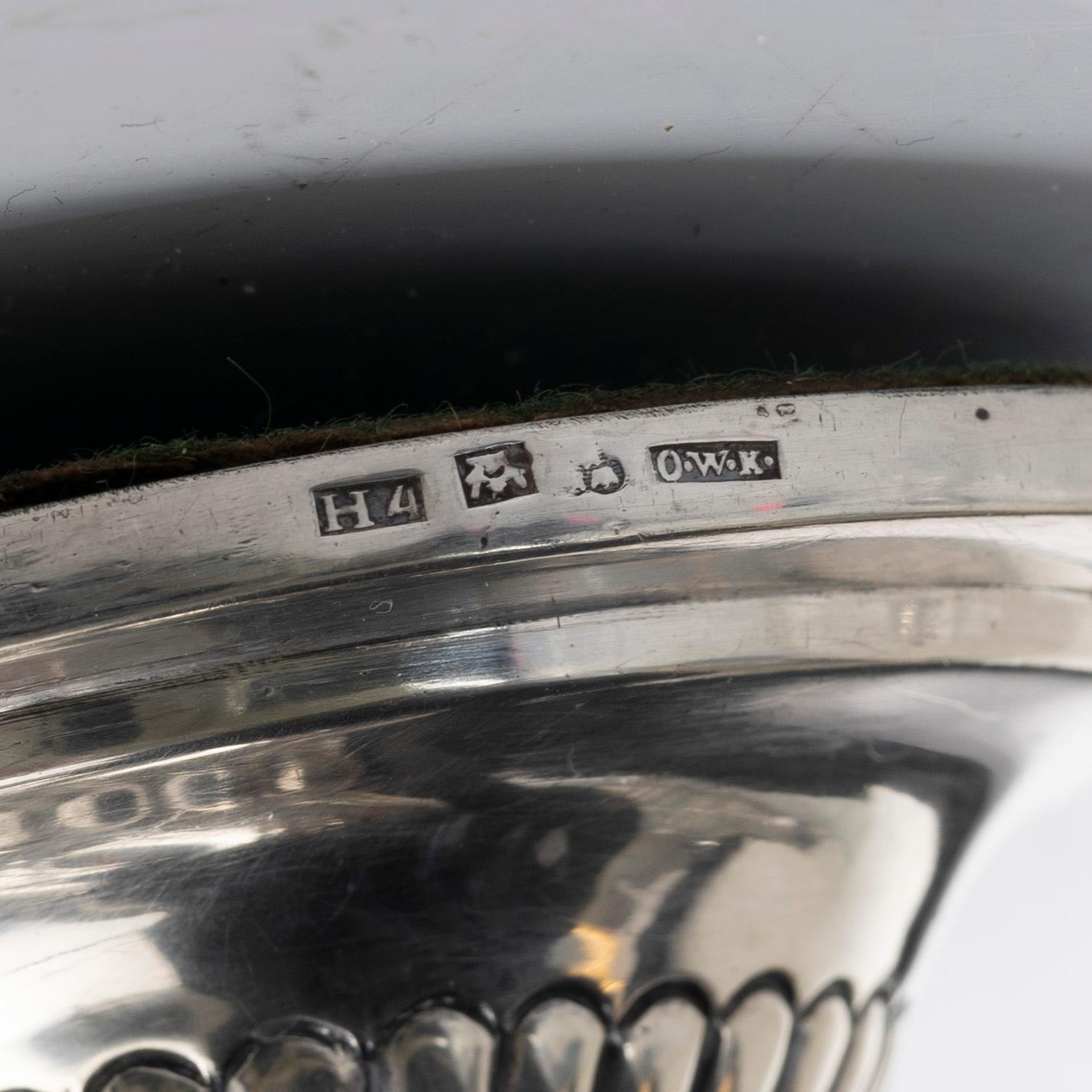 Empire, A pair of Swedish silver candlesticks, mark of Otto Wilhelm Kjellberg,  Västerås 1838.