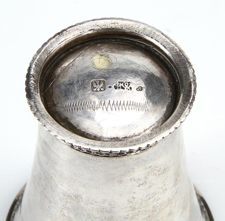 BÄGARE, Hans Petter Wolrath, Arboga, 1700-tal. Vikt ca 95 gr.