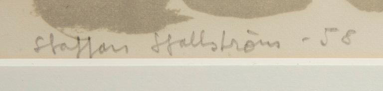 Staffan Hallström, lithograph, signed, numbered 37/125 and dated -58.