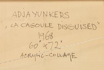 ADJA YUNKERS, acrylic and collage on canvas, signed and dated 1968  on verso.