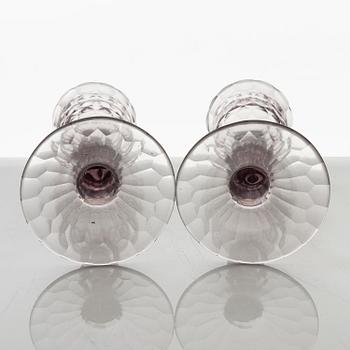 A pair of Anglo-irish cut-glass goblets, first part of the 19th century.