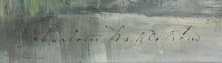 Charlotte Wahlström, oil on canvas, signed.