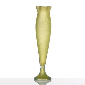 Heinrich Wollman, an Art Nouveau cameo glass vase,  Orrefors, Sweden.