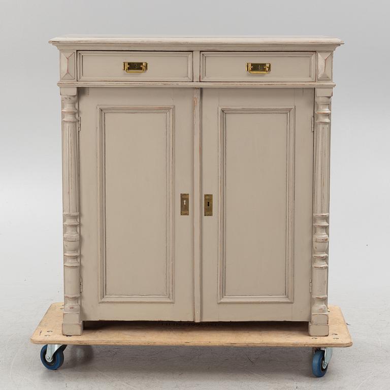 A painted cabinet, late 19th century.