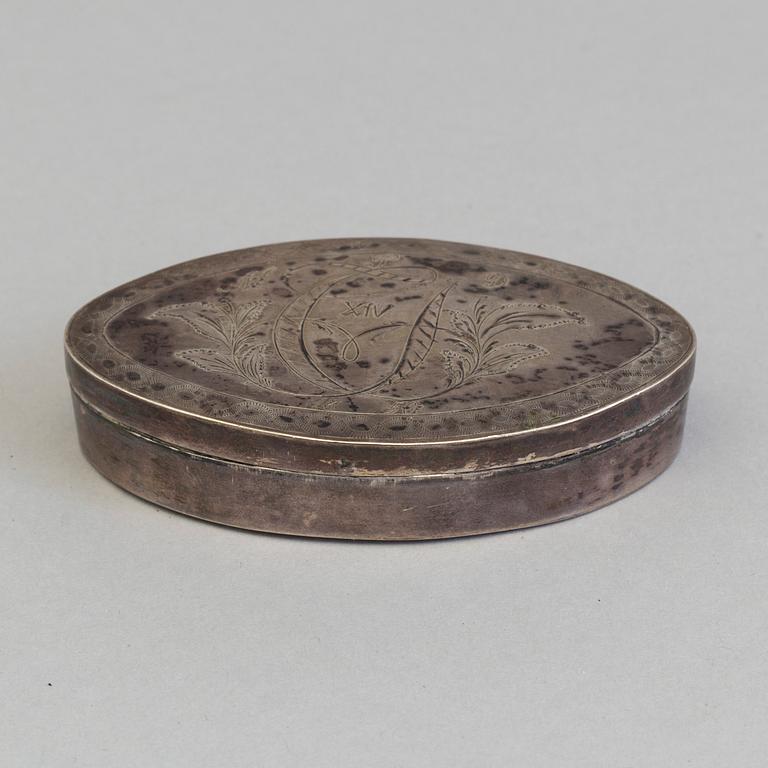 A 1820s silver snuff box by N I Hagman, Sundsvall, Sweden.