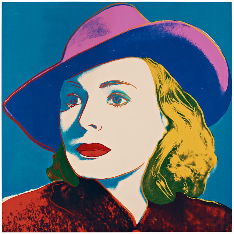 Andy Warhol, "With Hat", from: "Three portraits of Ingrid Bergman".