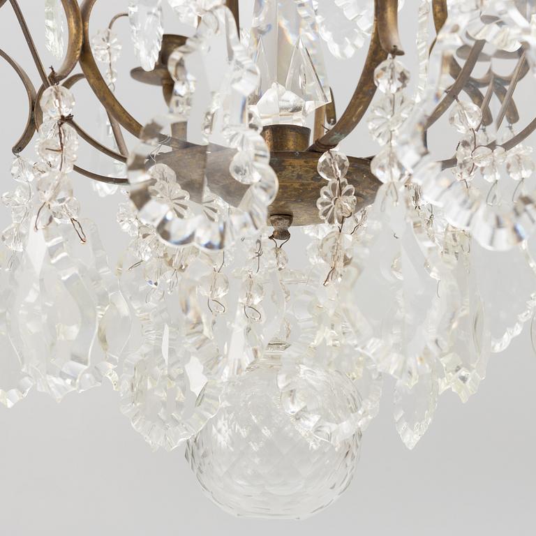 A Rococo style chandelier, first half of the 20th century.