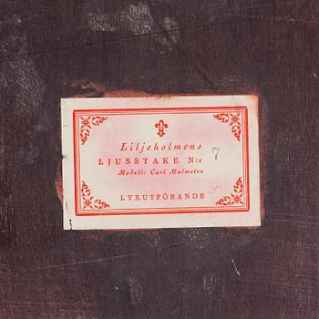 LJUSSTAKAR, 1 par, betsat trä, "Liljeholmens Nr 7", Carl Malmsten.