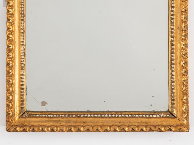 A northern european Louis XVI mirror, ca 1800.