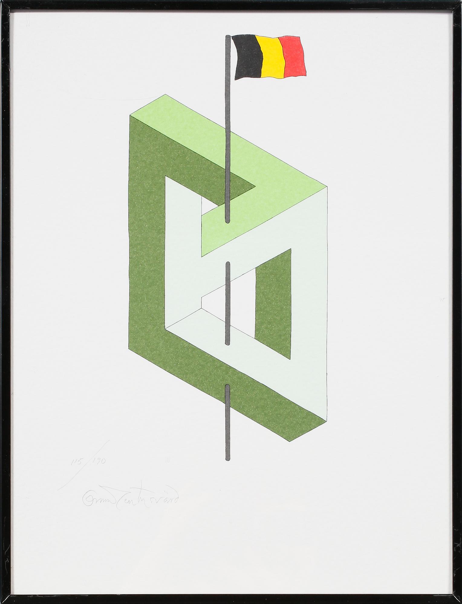 OSCAR REUTERSVÄRD, 15 st, mapp av färglitografier, signerade och numrerade.