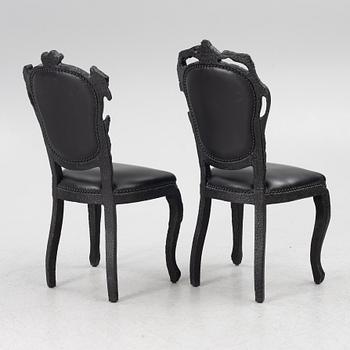 Maarten Baas, 2 st, "Smoke Chair", Moooi.