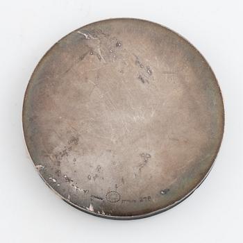 Georg Jensen, design Sigvard Bernadotte, silver with mirror powder case.