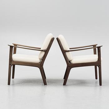 Ole Wanscher, a pair of 'PJ112' armchairs, Poul Jeppesen, Denmark 1960s-70s.