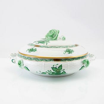 Service 61 pcs "Golden Age/Apponyi Green" Herend Hungary, late 20th century, porcelain.