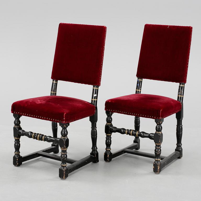 STOLAR, ett par, barock, 1700-tal.