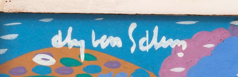 Aly Ben Salem, Gouache på papper, signerad.