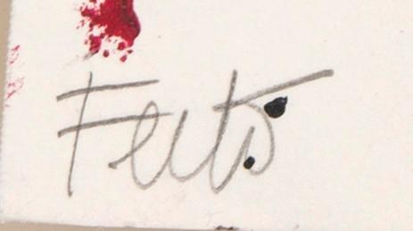 Luis Feito, acrylic signed.