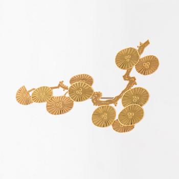 Wiwen Nilsson, Brooch 18K two-colour gold, Lund 1968.