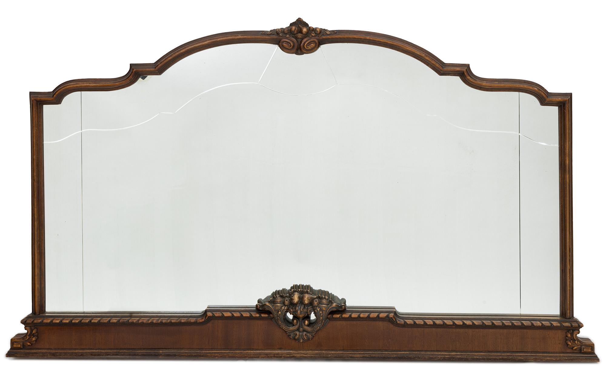 Mirror, so-called over mantle, 1920s-30s.