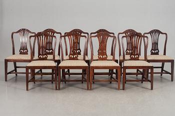 STOLAR, 10 st, gustaviansk stil, 1900-tal.