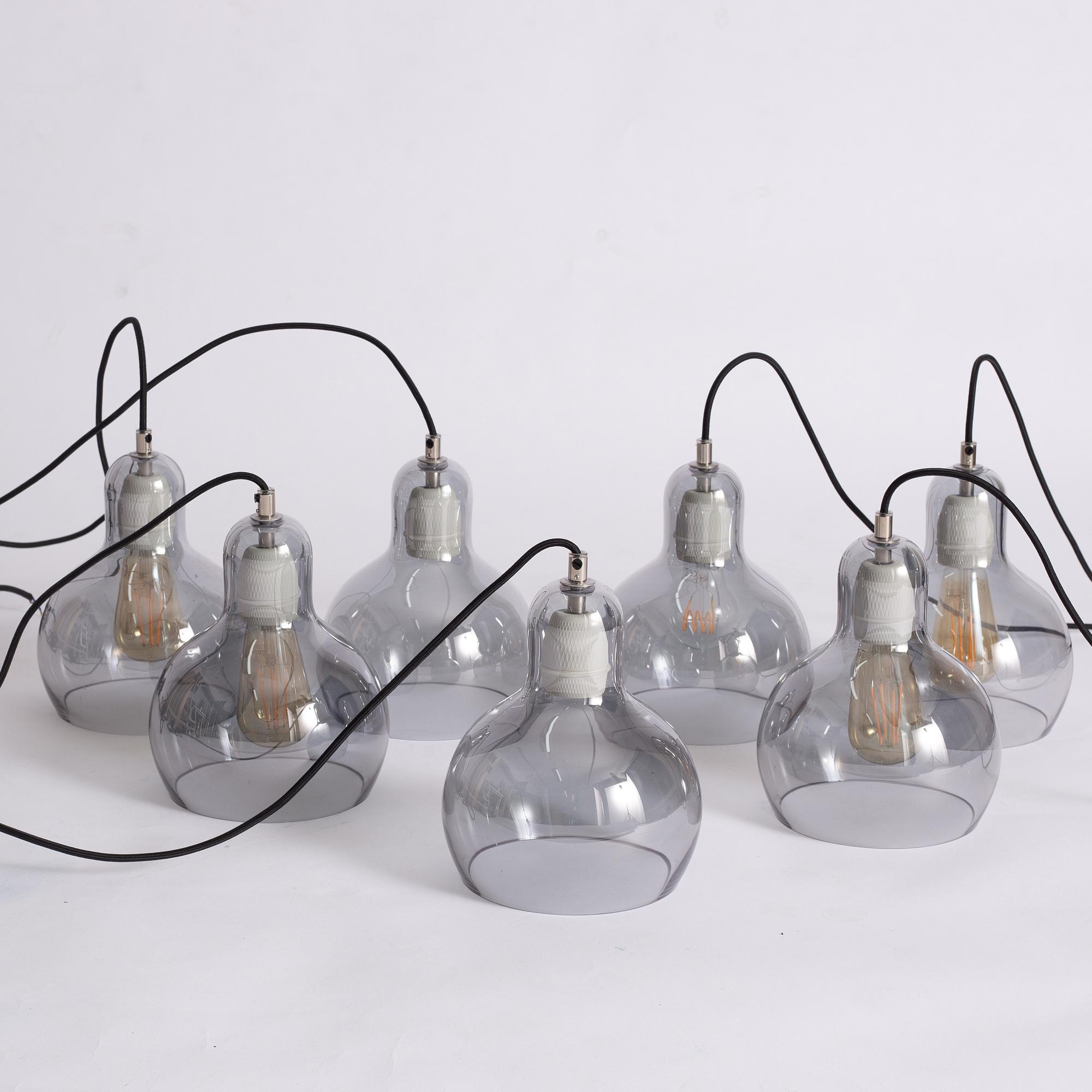Sofie Refer, seven pendant lamps, 'Mega Bulb', &Tradition.