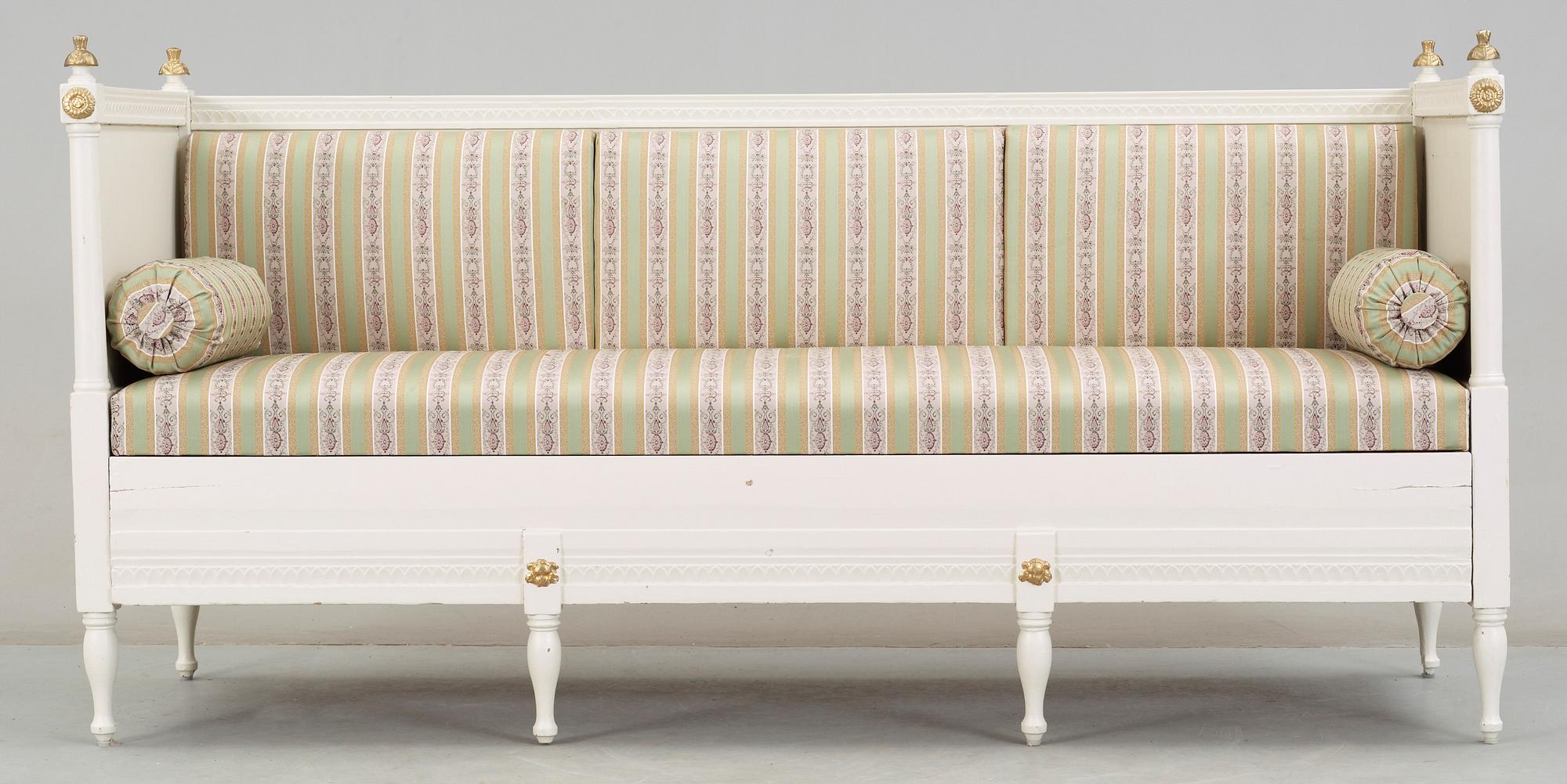 SOFFA, sengustaviansk, omrking 1800.