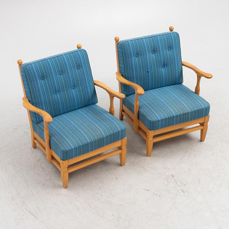 Armchairs, a pair, Diö-möbler, second half of the 20th century.