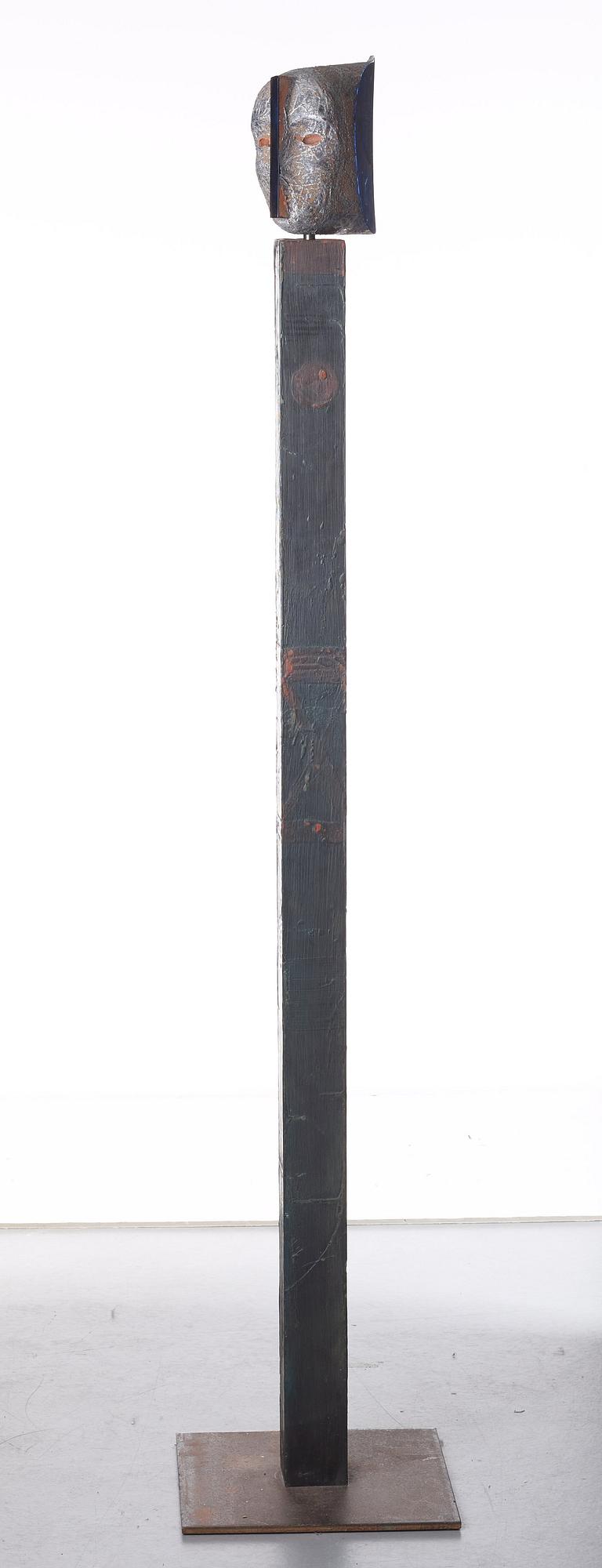 Bertil Vallien, skulptur, Janushuvud, Kosta Boda, unik.