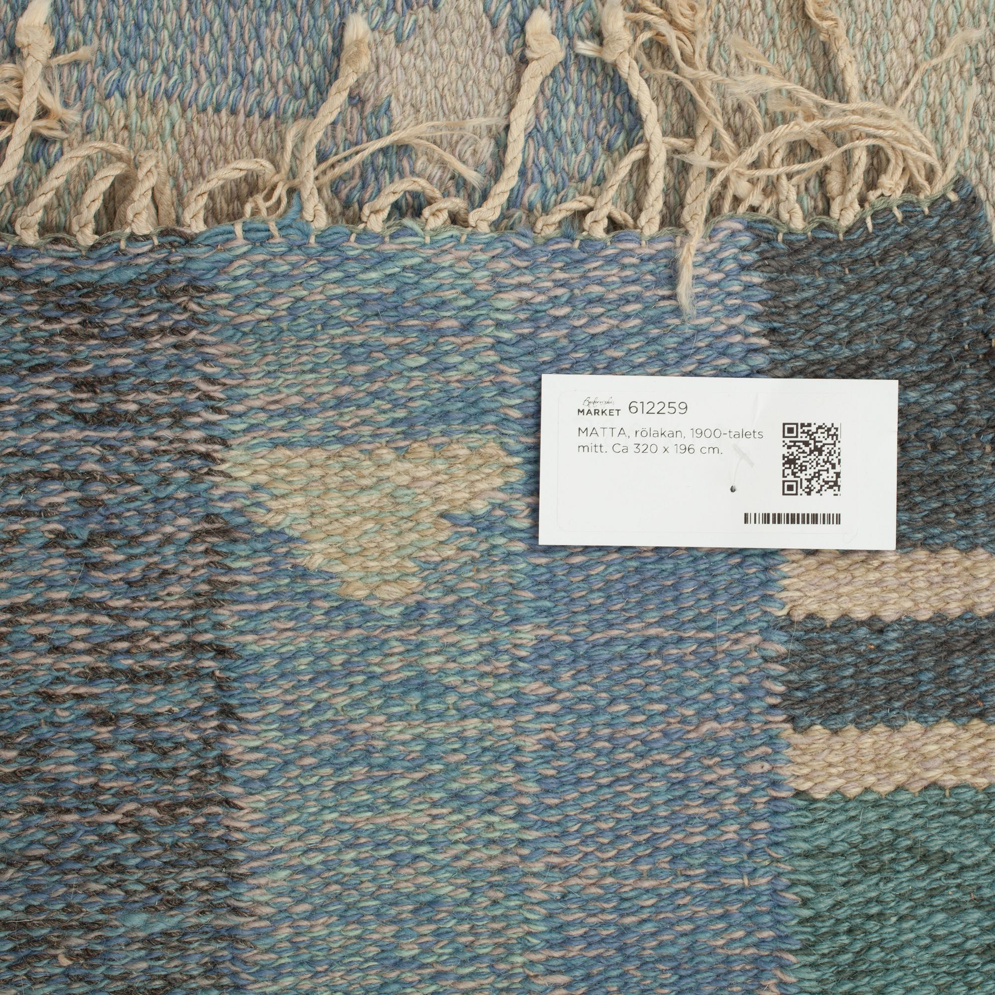 MATTA, rölakan, 1900-talets mitt. Ca 320 x 196 cm.