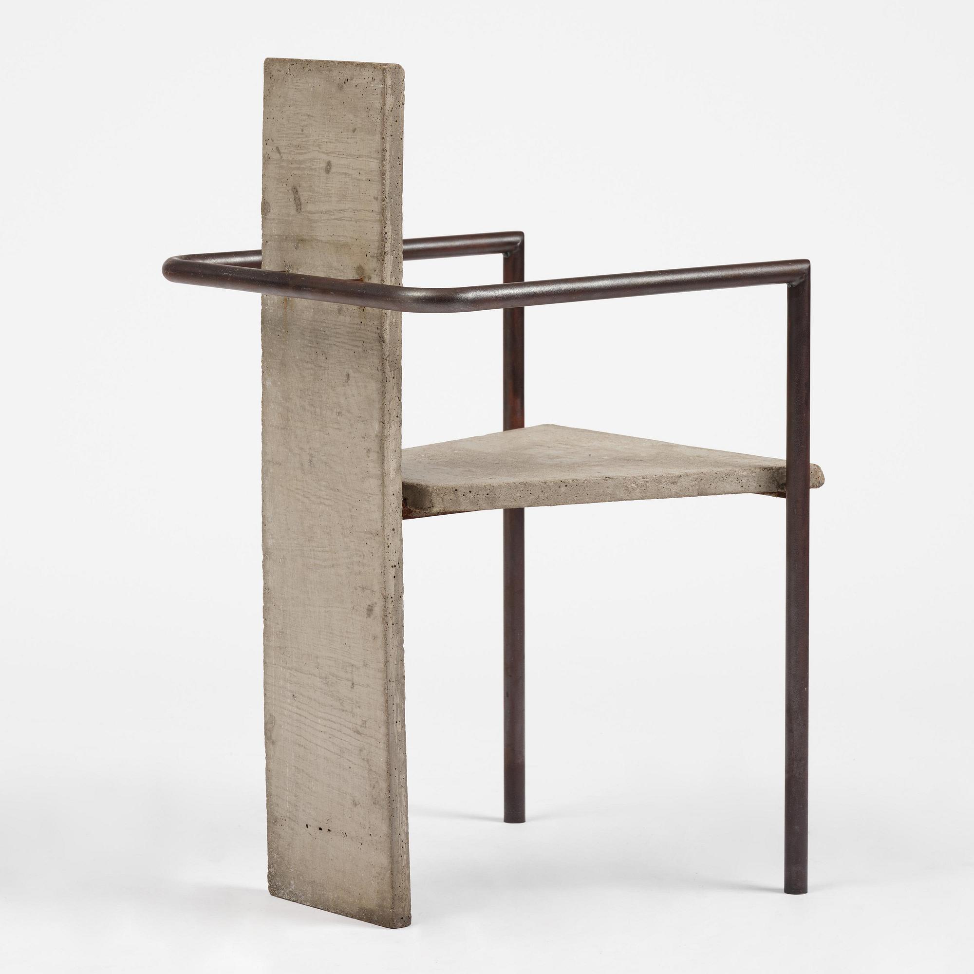 Jonas Bohlin, karmstol, "Concrete", ed. 86/100, Källemo, Värnamo, efter 1981.