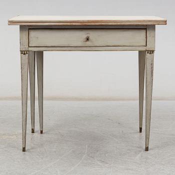 a late gustavian game table from around 1800.