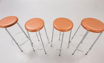 Bar stools, 4 pcs, 1960s-70s.