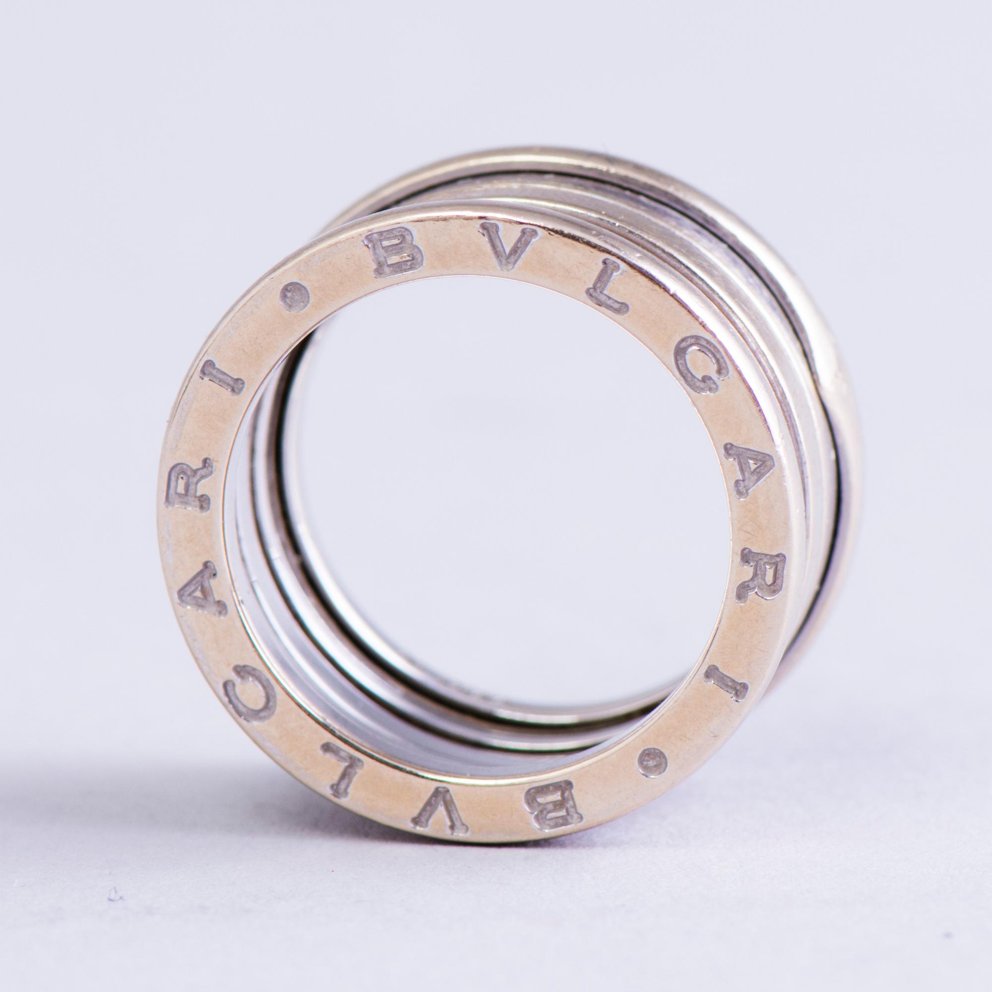 RING, Bulgari B Zero1, 18K vitguld.