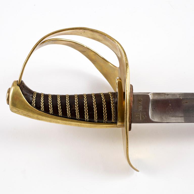 SABEL, m/1854, kavalleriet, Sverige.