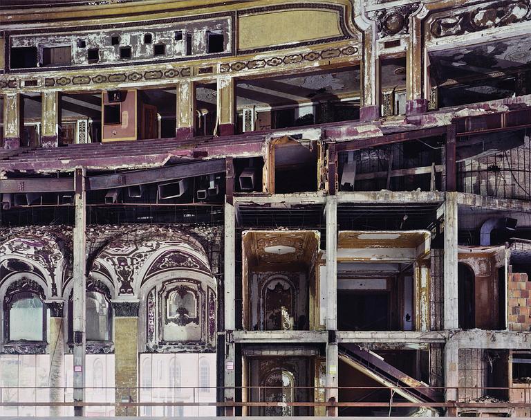 Yves Marchand & Romain Meffre, "Structure Cut, Michigan Theater, Detroit", 2007.