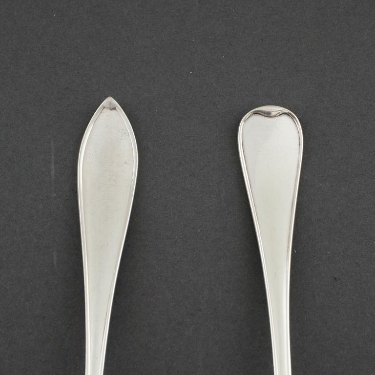 19 pieces of silver cutlery, first half of/mid 20th century.