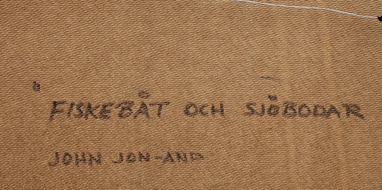 JOHN JON-AND, olja på papp-pannå, signerad.