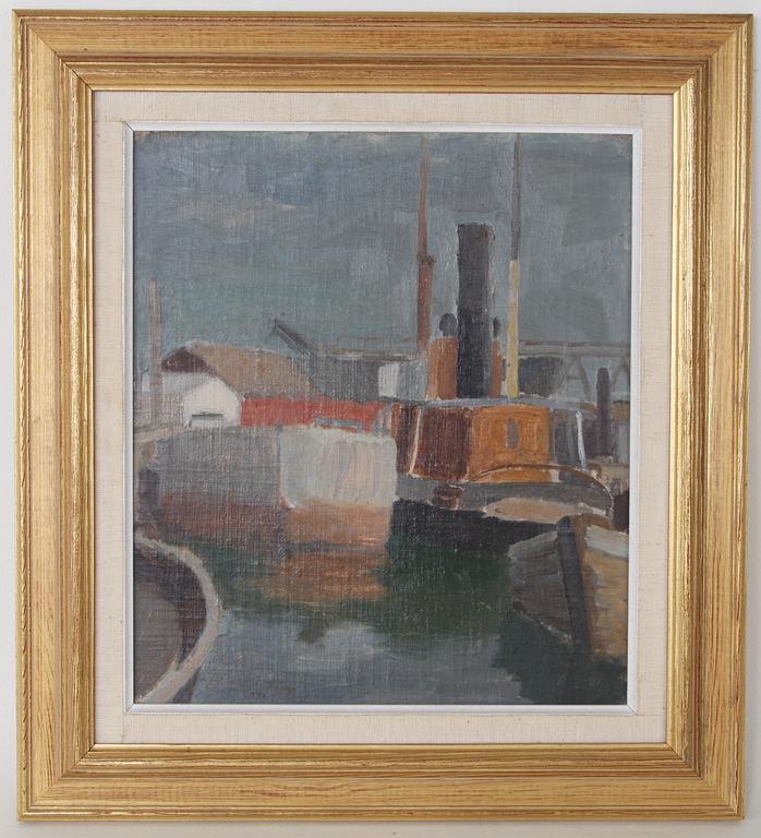 EDVIN LINDHOLM HAUGE, tillskriven, olja på pannå.