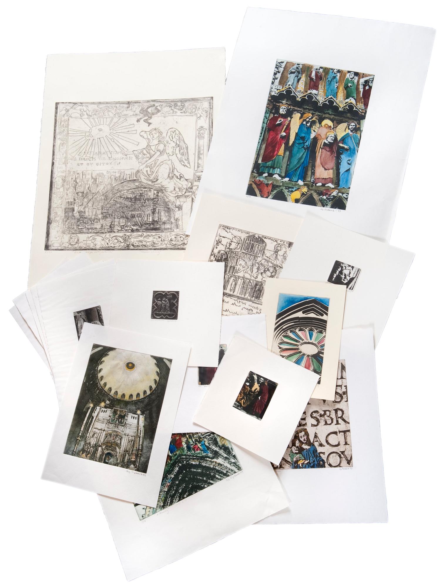 Gy Dykert, A SET OF 16 ETCHINGS,