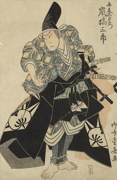 Ryusai Shigeharu, a woodlbock print in colours, first part of the 19th Century.