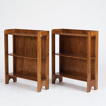 Josef Frank, a pair of mahogany wall shelves, model 2127, Svenskt Tenn Sweden, probably 1950's.