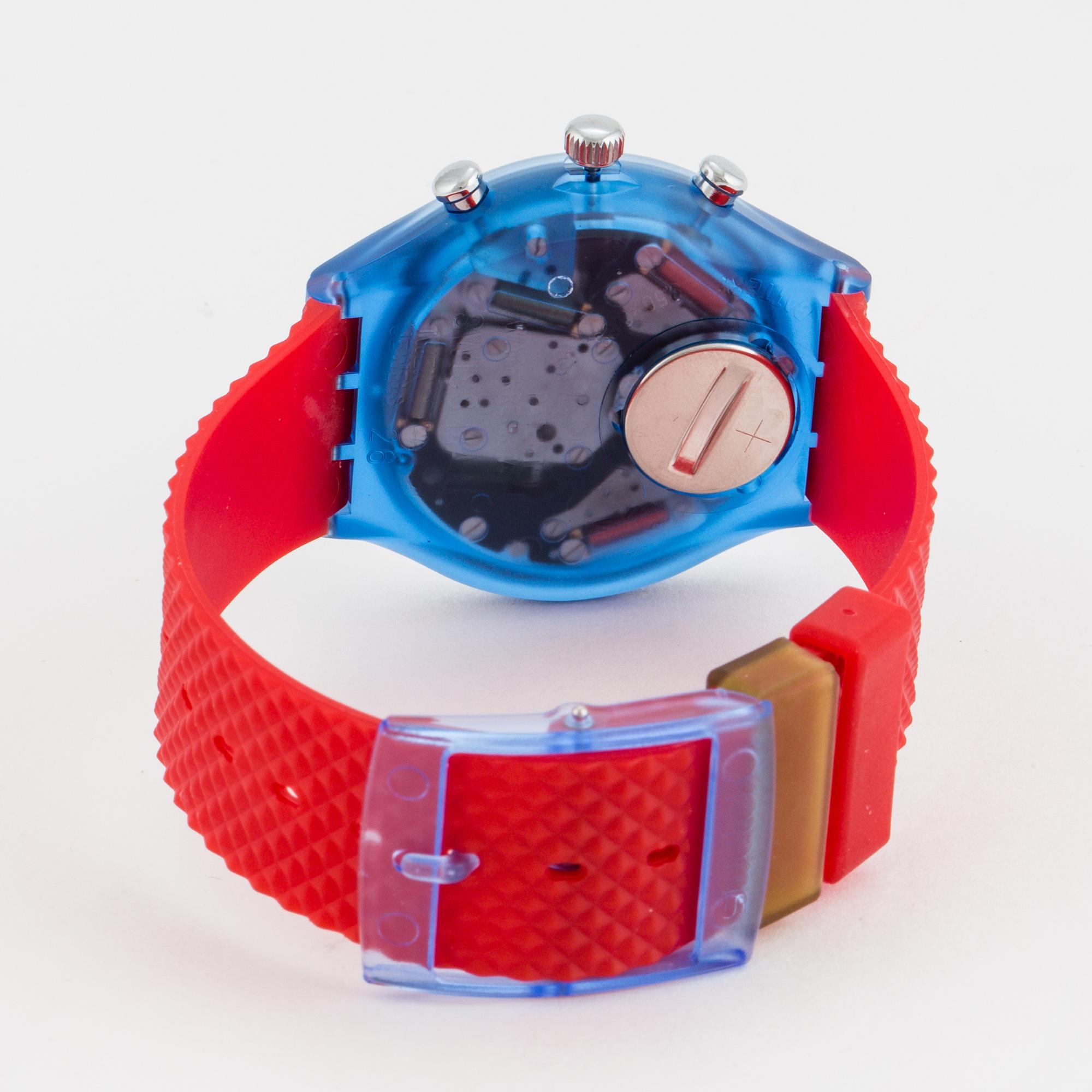 SWATCH, Chrono, JFK, wristwatch, 37.3 mm. - Bukowskis