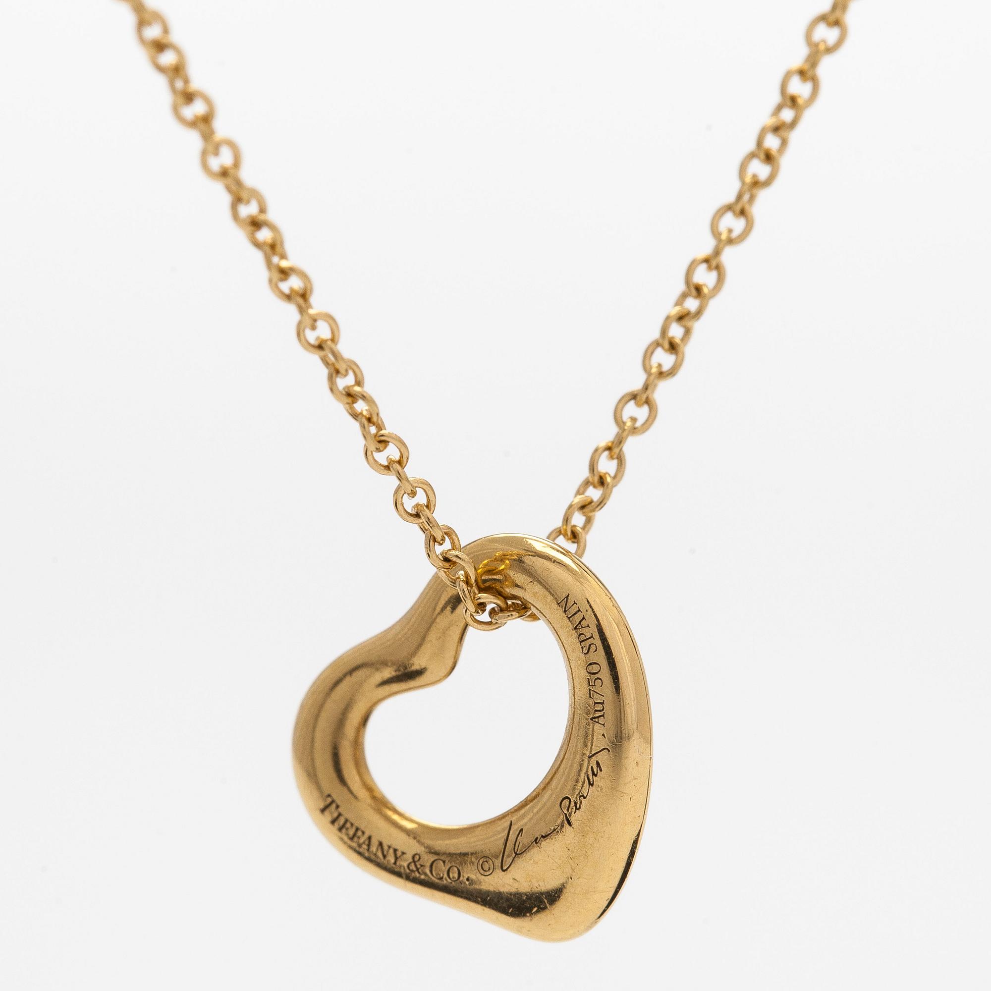 Tiffany & Co, Elsa Peretti, halsband, "Open Heart", 18K guld.